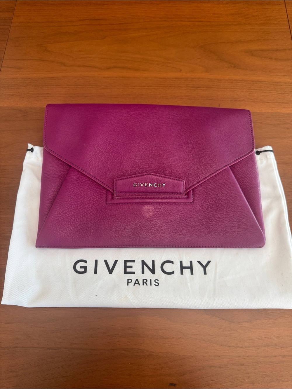 Givenchy Fuchsia Antigona Leather Envelope Clutch